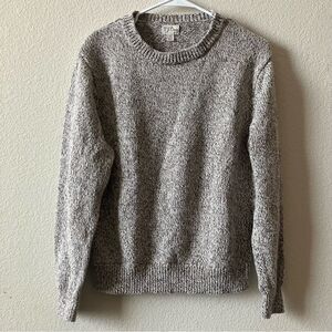 J. Crew Linen Chunky Knit Boho Casual Contemporary Minimalist Crewneck Sweater S